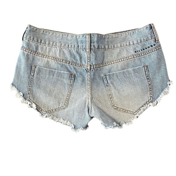 Billabong Jean Shorts Womens Size 30 Cut Off Distressed Western Flirty Cowgirl - Picture 4 of 9